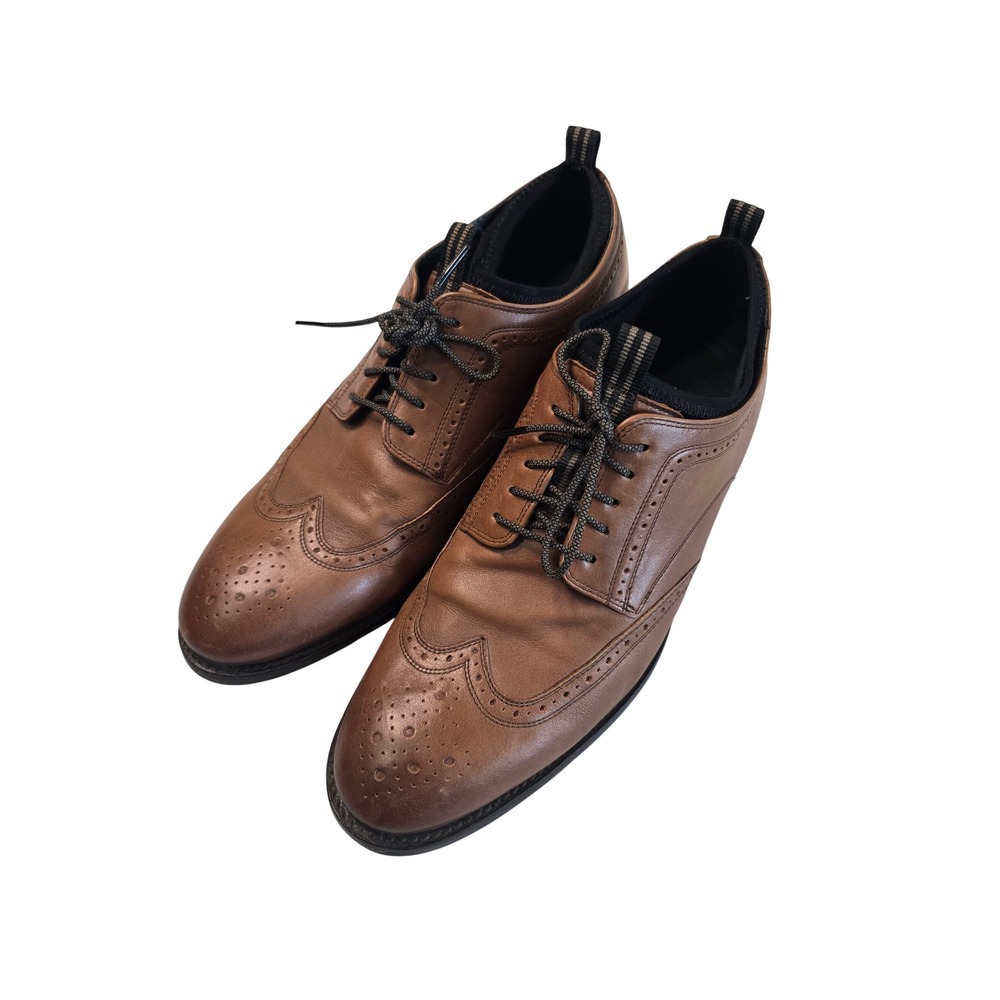 Cole Haan Grand.OS Mens Wingtip Oxford Shoes British Tan Leather C30713 Size 9 M